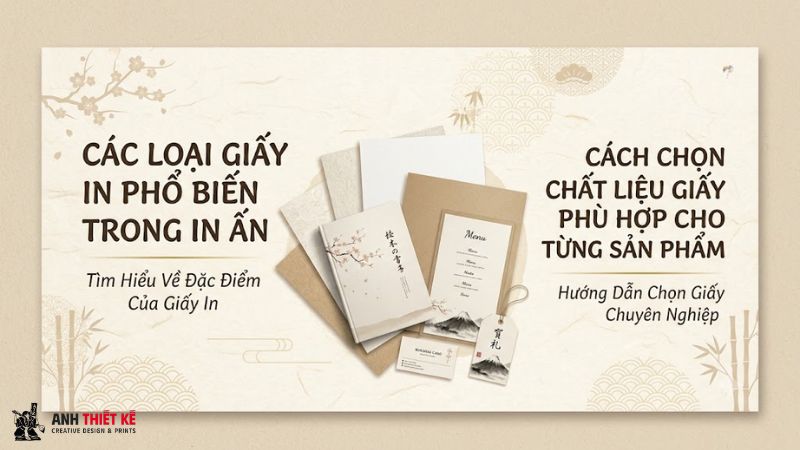 Các Loại Giấy In Phổ Biến Trong In Ấn – Cách Chọn Chất Liệu Giấy Phù Hợp Cho Từng Sản Phẩm