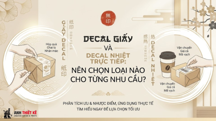 Decal giấy và decal nhiệt trực tiếp: Nên chọn loại nào cho từng nhu cầu?